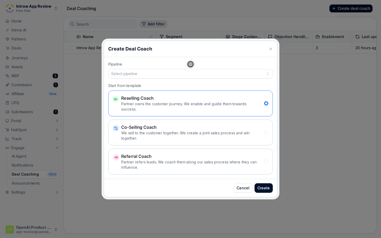 Pick the pipeline and motion template