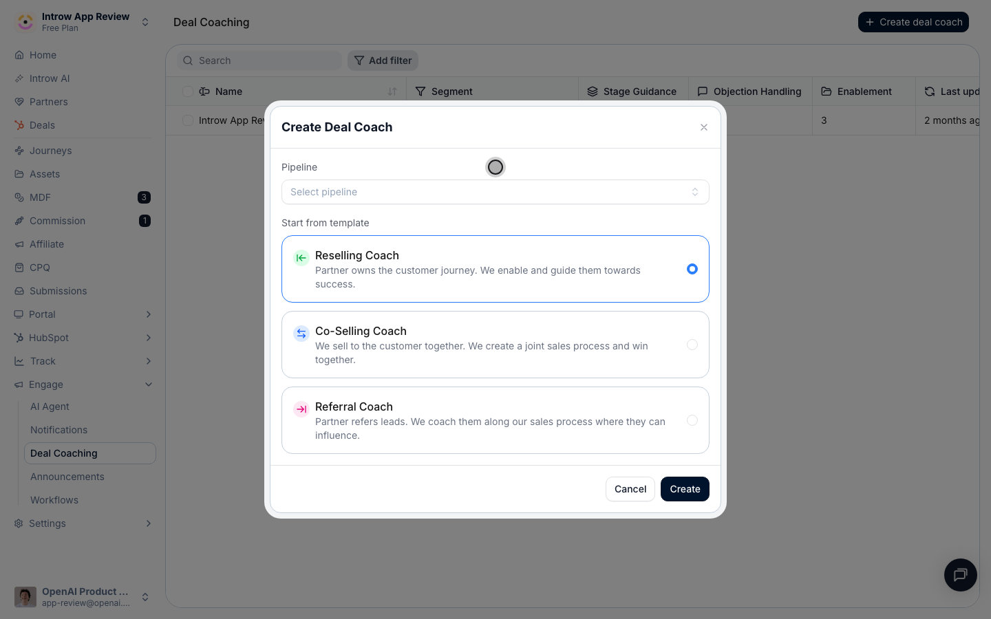 Choose the deal pipeline this coach guides partners through.