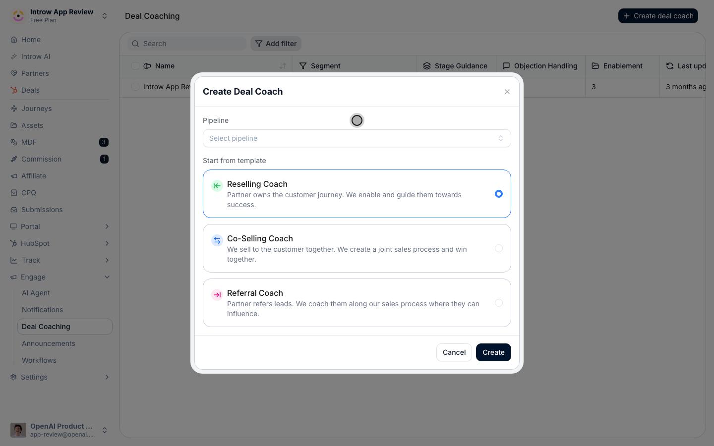 Choose the deal pipeline this coach guides partners through.