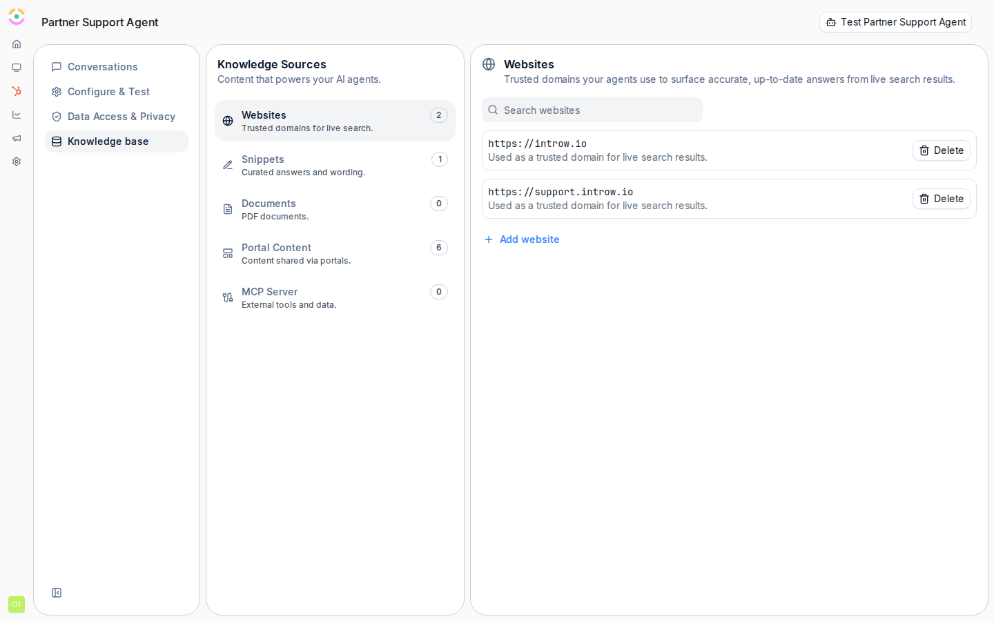 Open the knowledge base