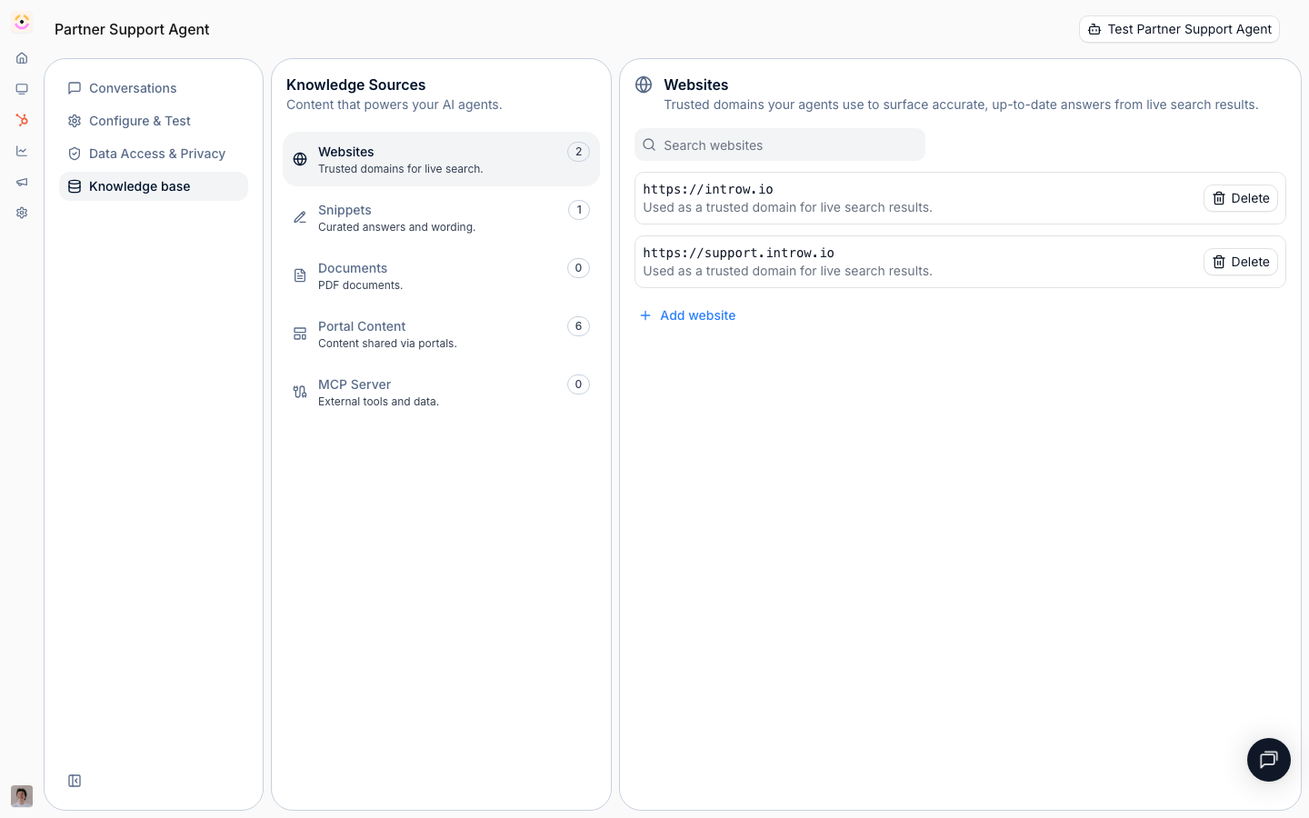 Open the knowledge base