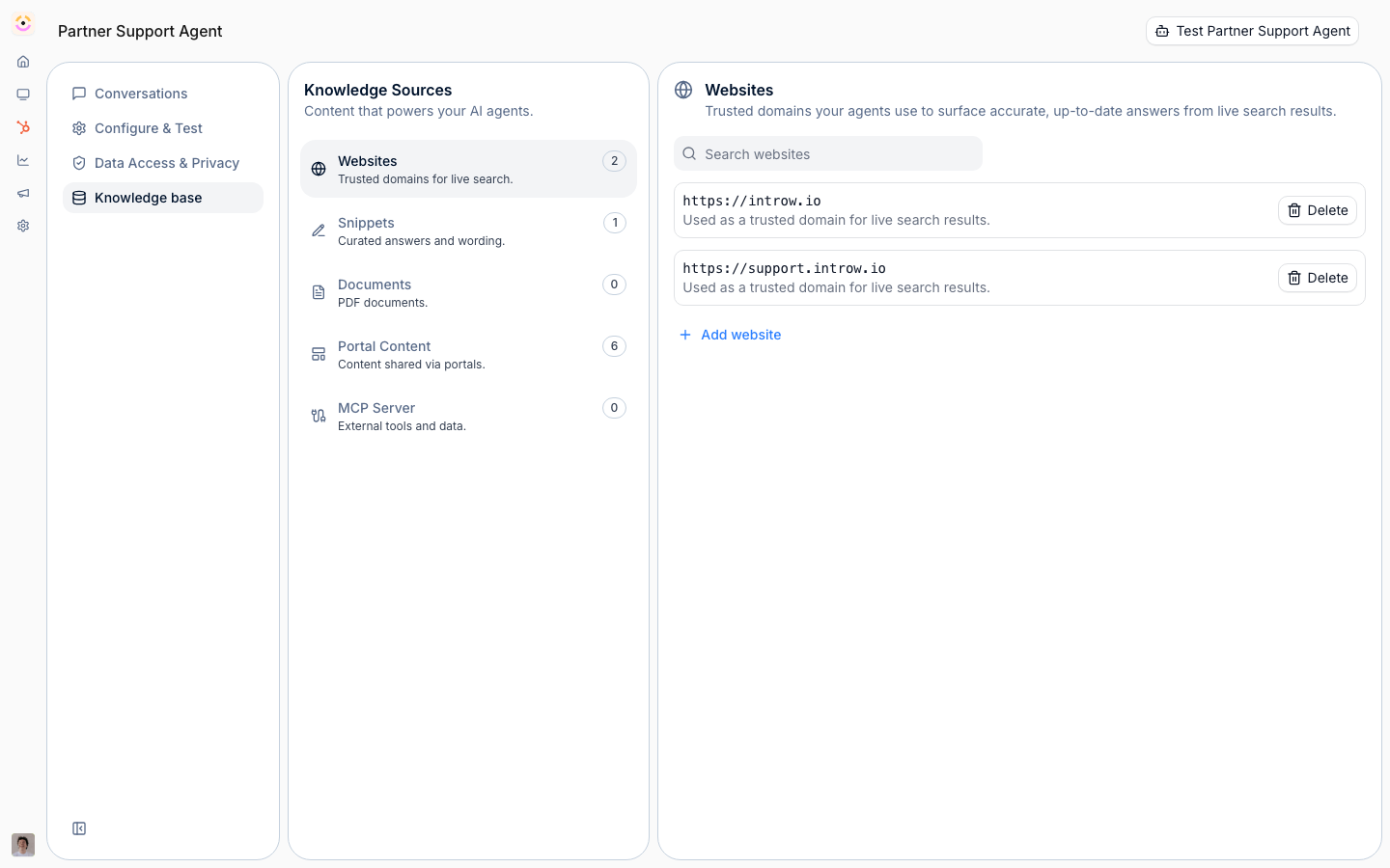 Open the knowledge base