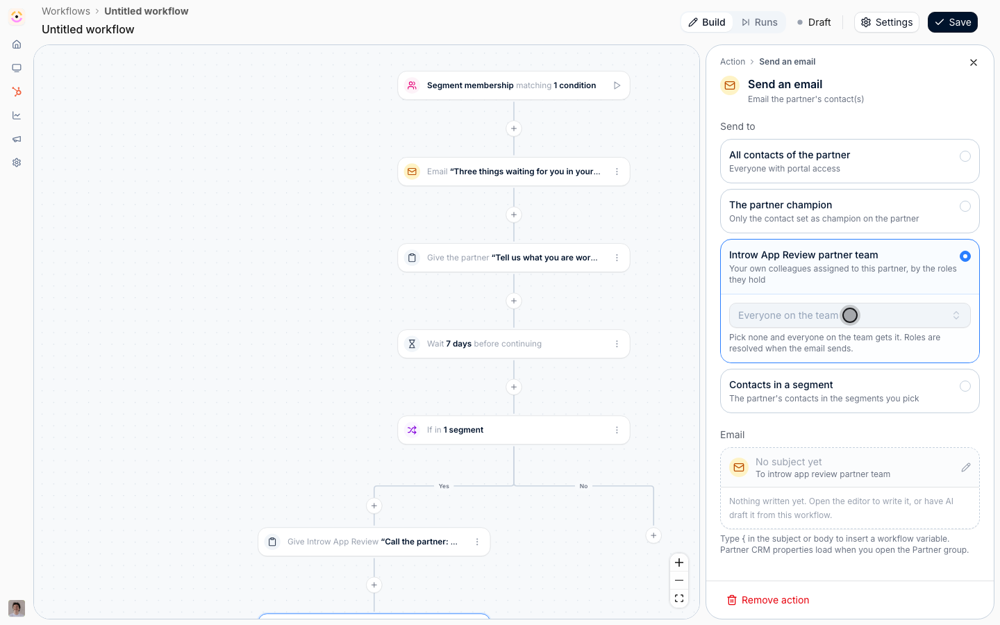 Narrow it to the partner manager role
