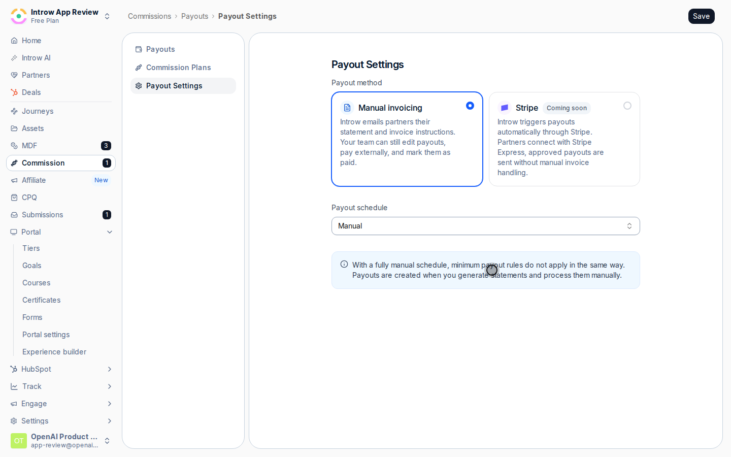 Set a minimum payout amount