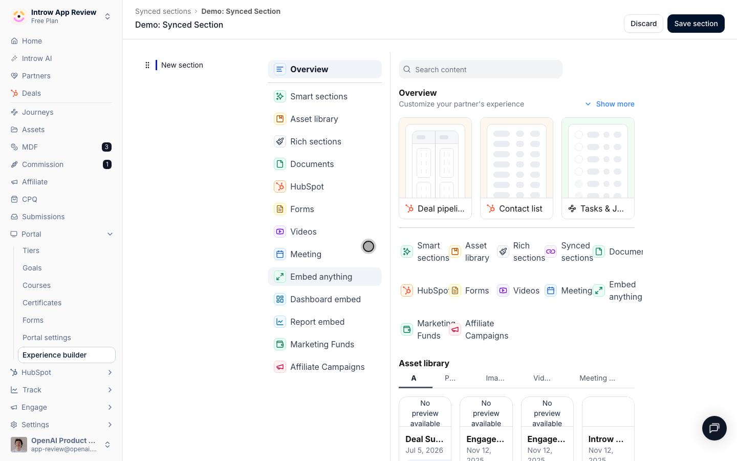 Give it a clear name: it's created as a real synced section and opens in the editor.