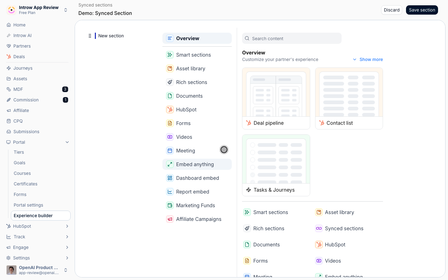 Give it a clear name: it's created as a real synced section and opens in the editor.