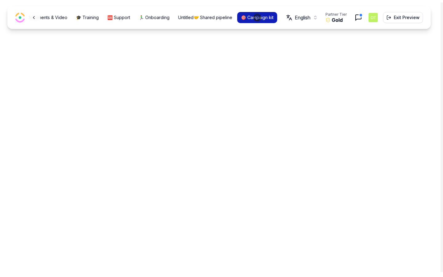 The kit is live in the partner's portal