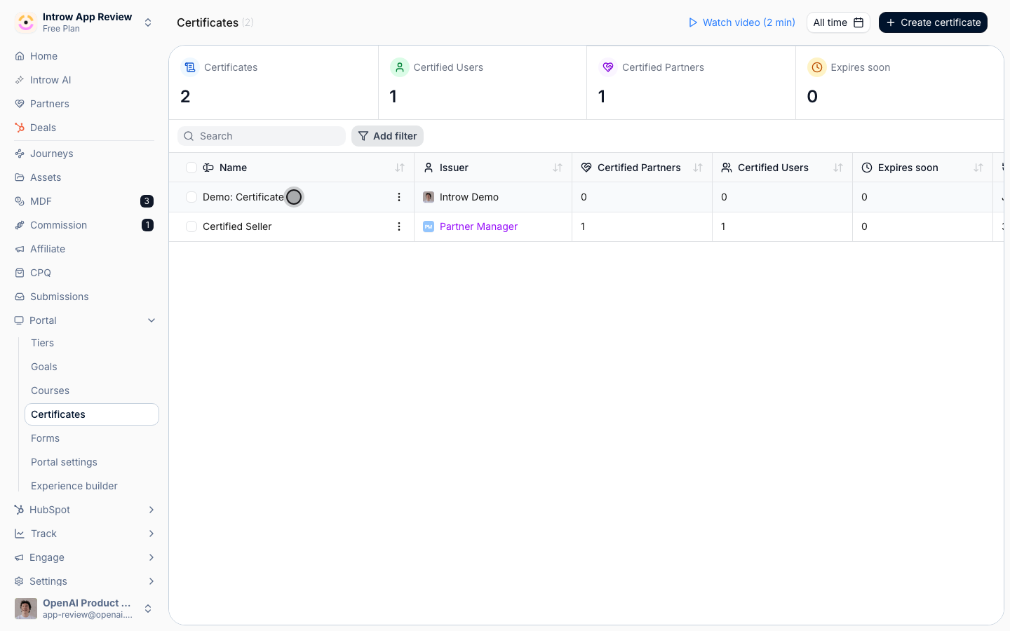 The template exists: brand it, set the issuer, then attach it to a course to auto-issue on completion.