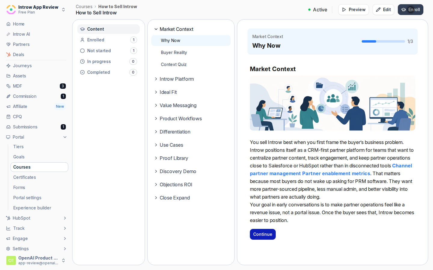 Open the enroll dialog