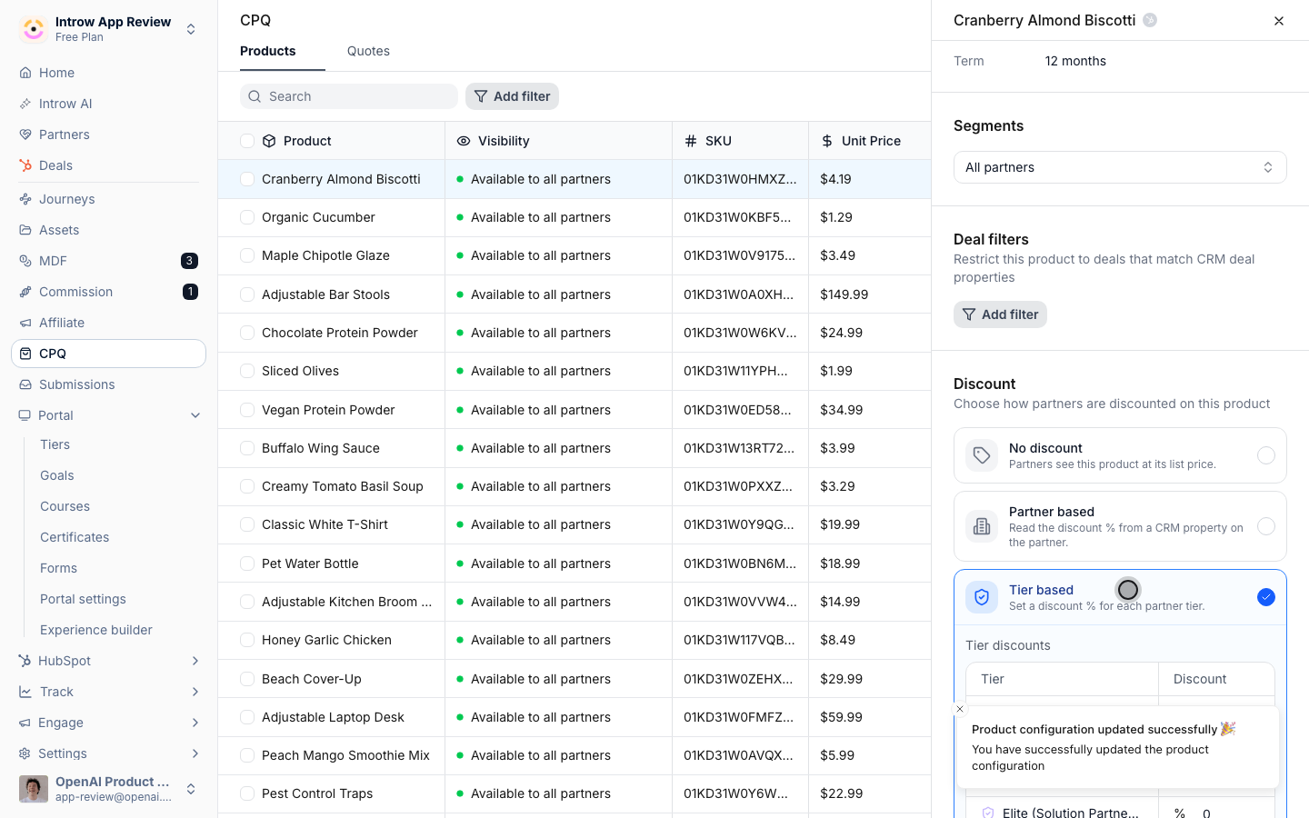 Tier Based shows one row per tier so each tier earns its own discount, and it saves immediately.