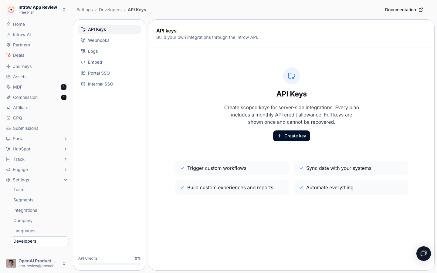 Open API Keys