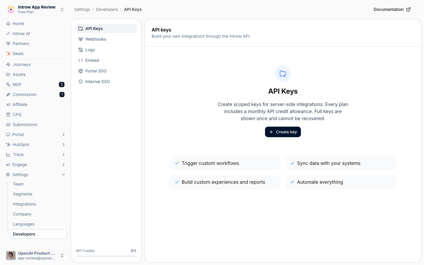 Open API Keys