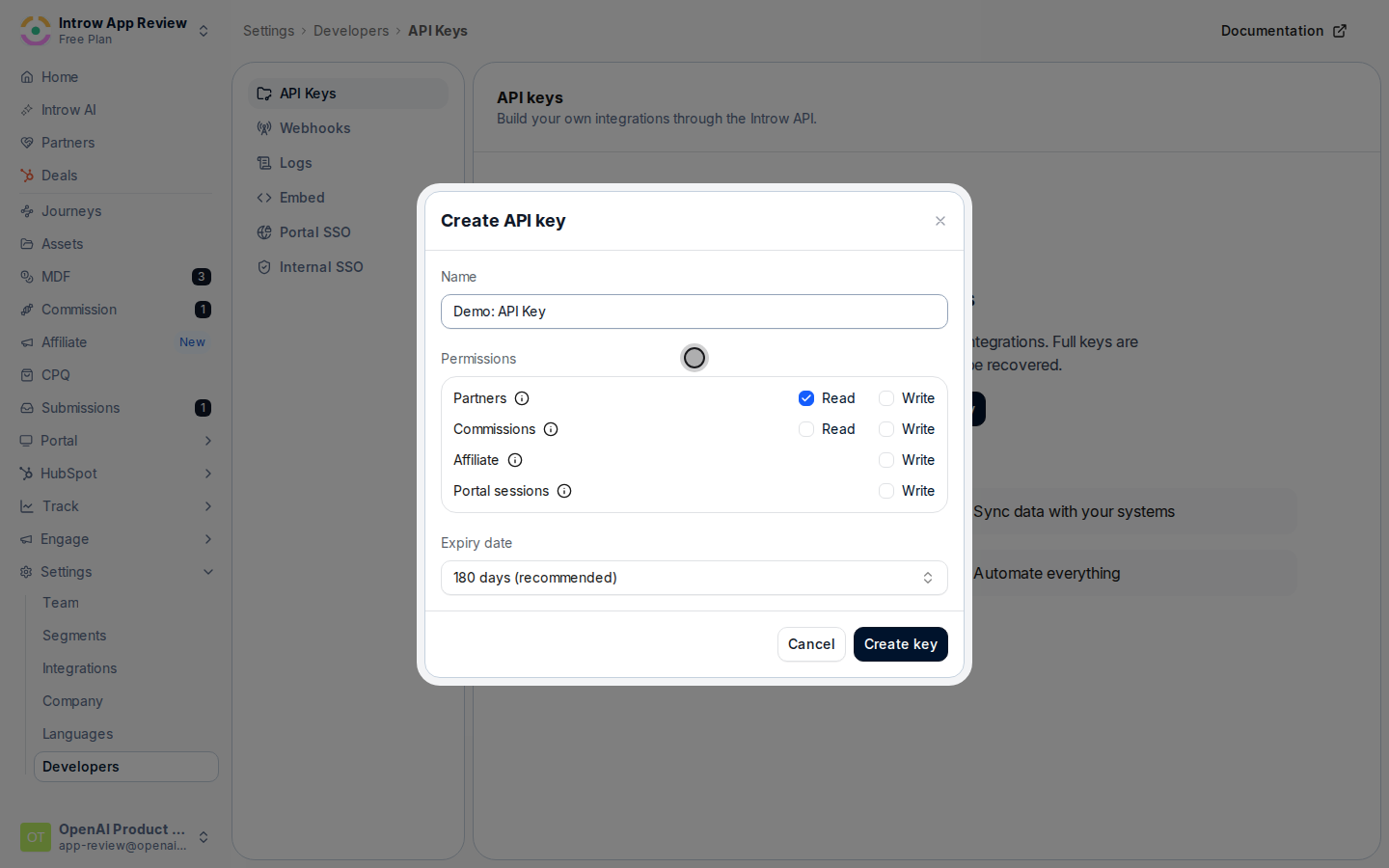 Choose permissions