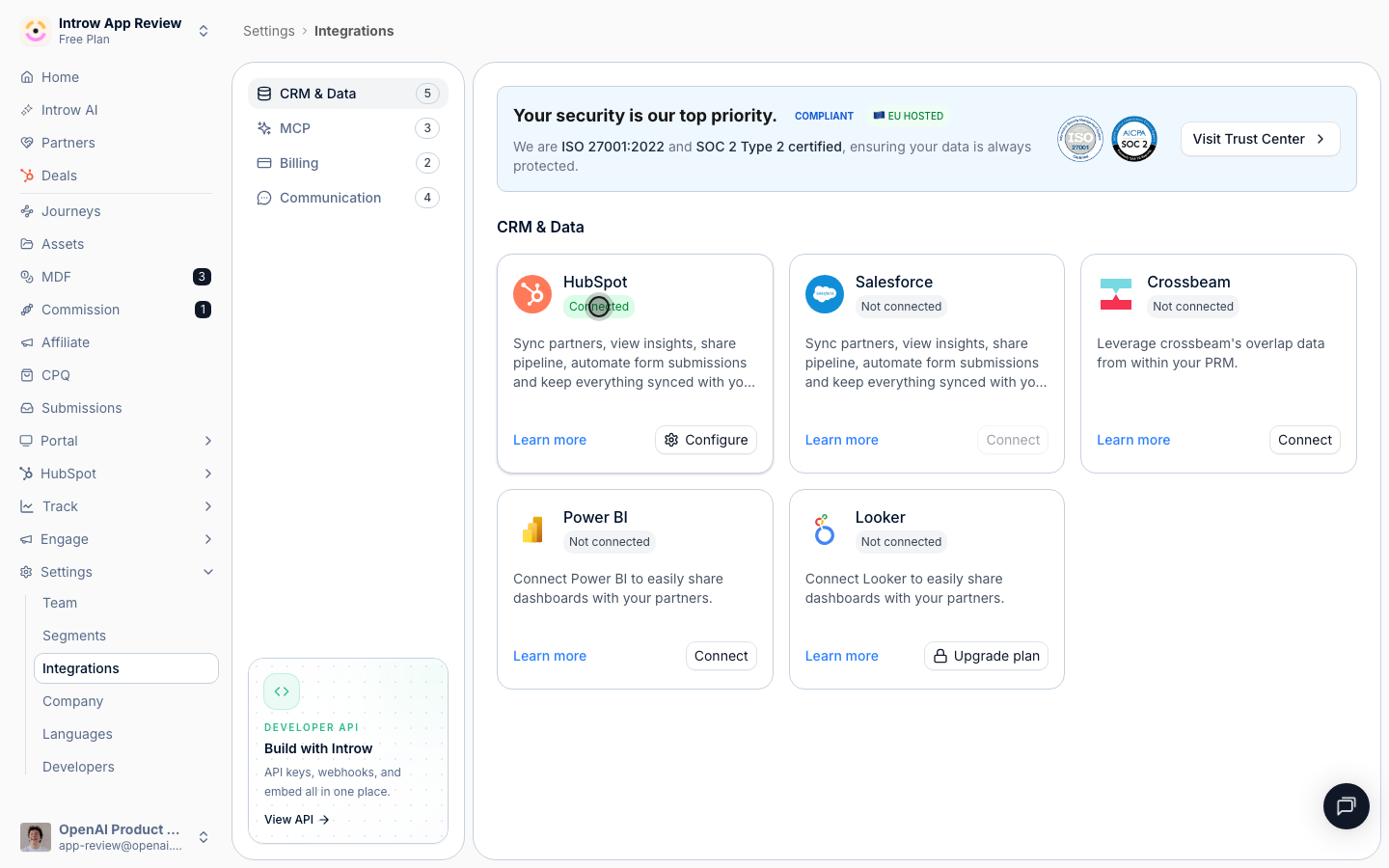 The status pill points at the cause: reconnect, install updates, or review the object and filters if it needs attention.