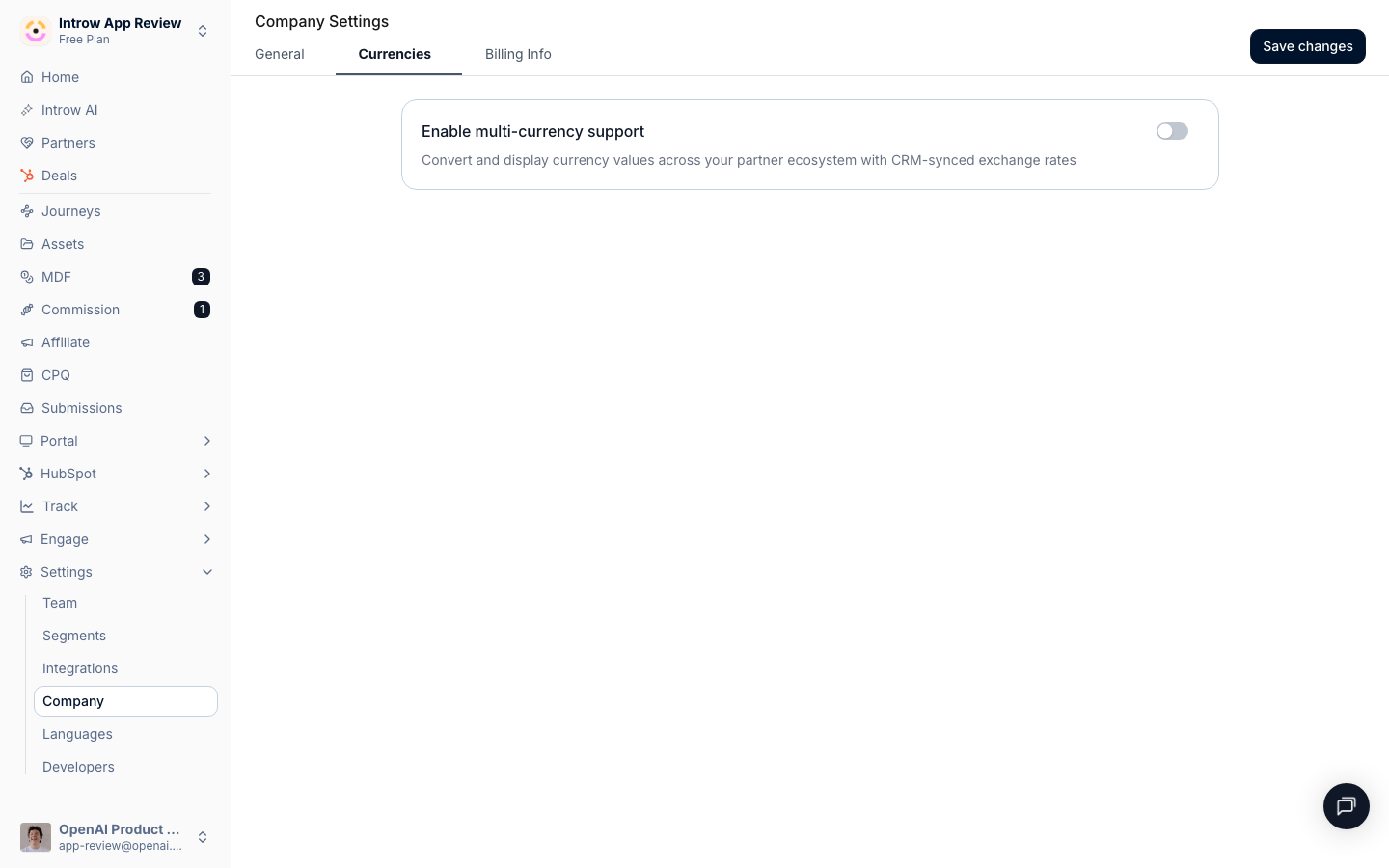 Open the Currencies tab