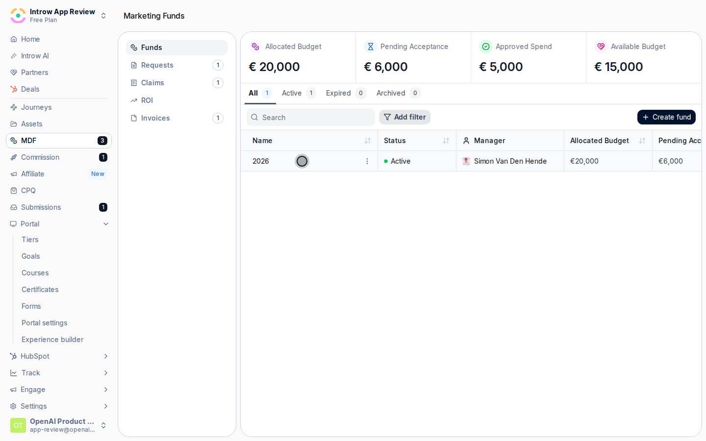 Open the fund in Configure mode