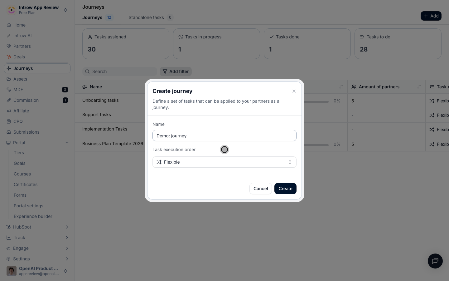 Flexible lets partners complete tasks in any order; sequential unlocks one at a time.