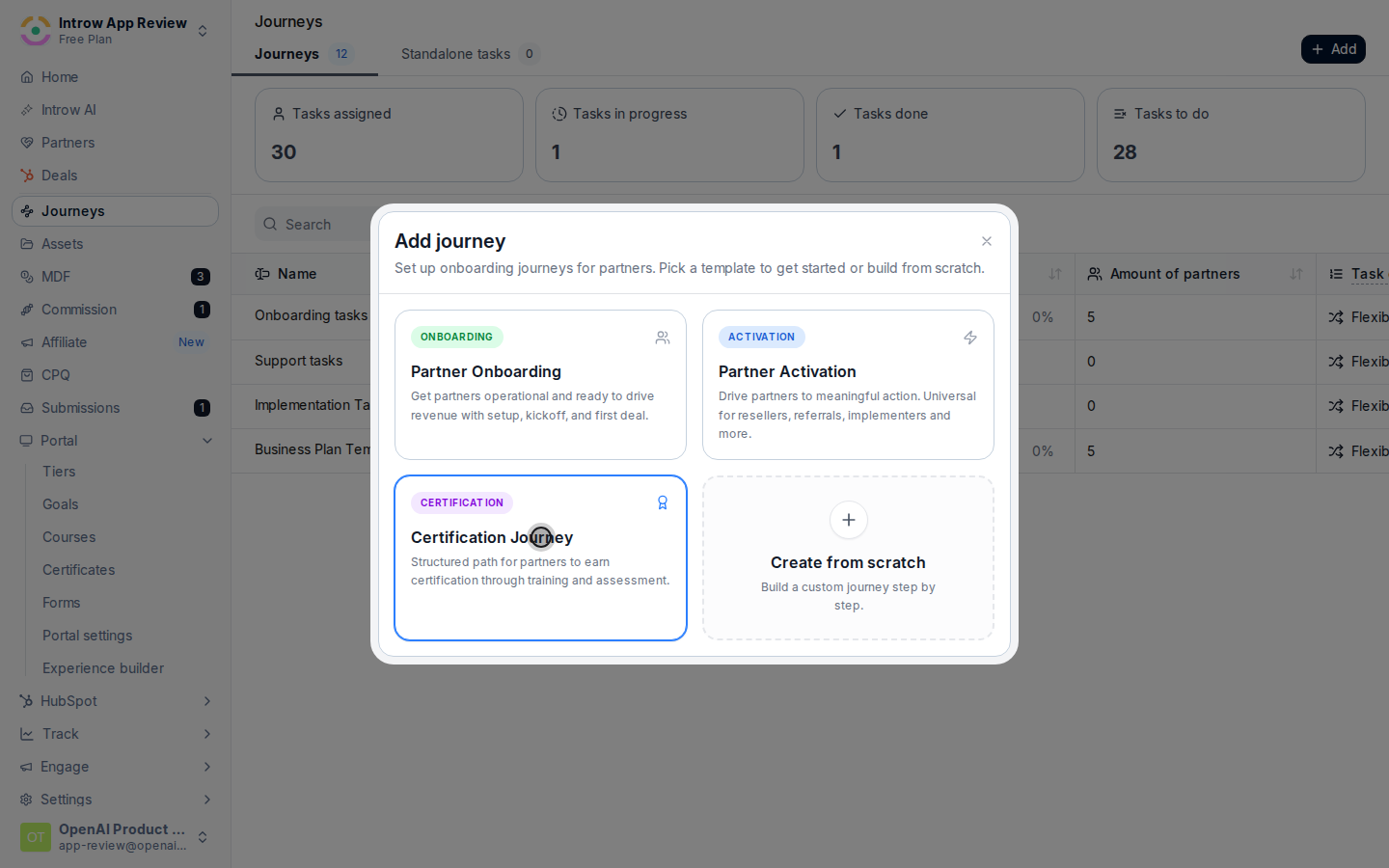 Review the seeded tasks
