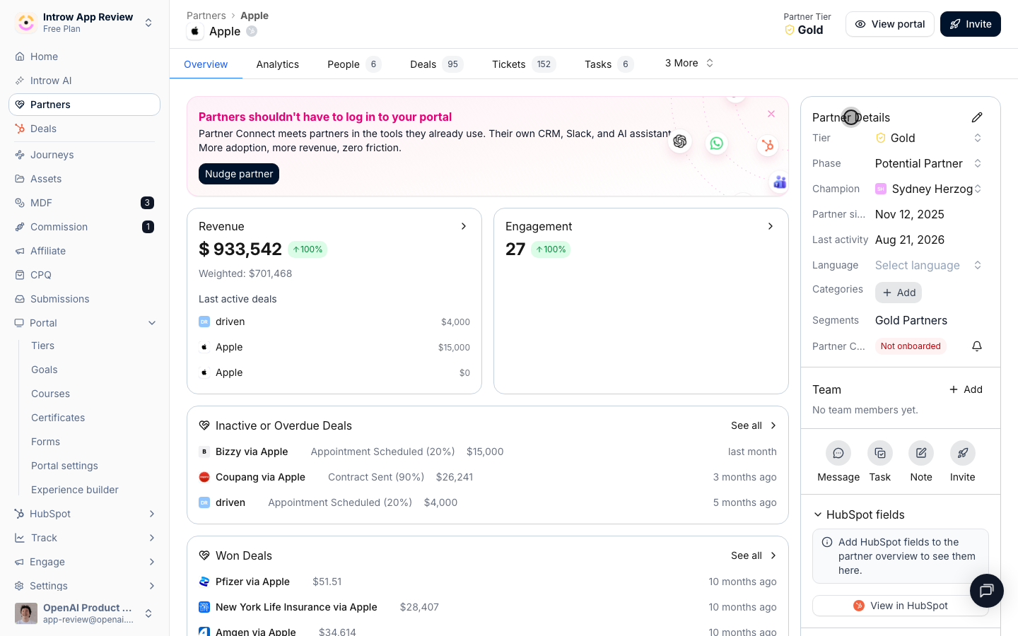 Tag the partner by region, industry, or type so you can slice the list and target segments.