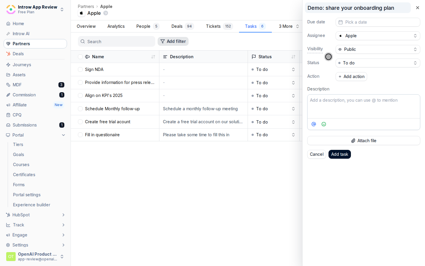 Set the task details