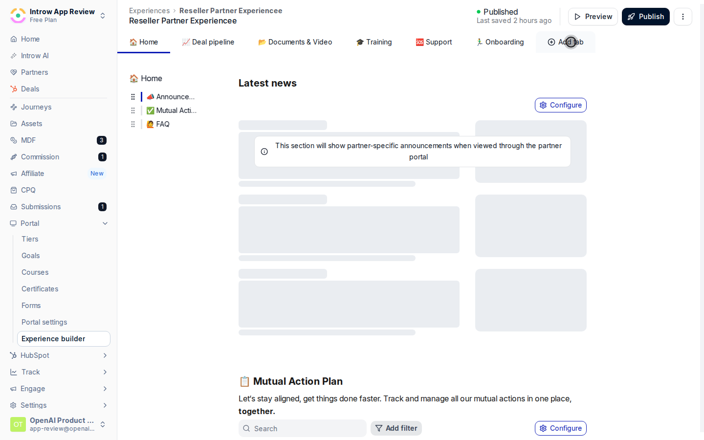 Add a Tasks block