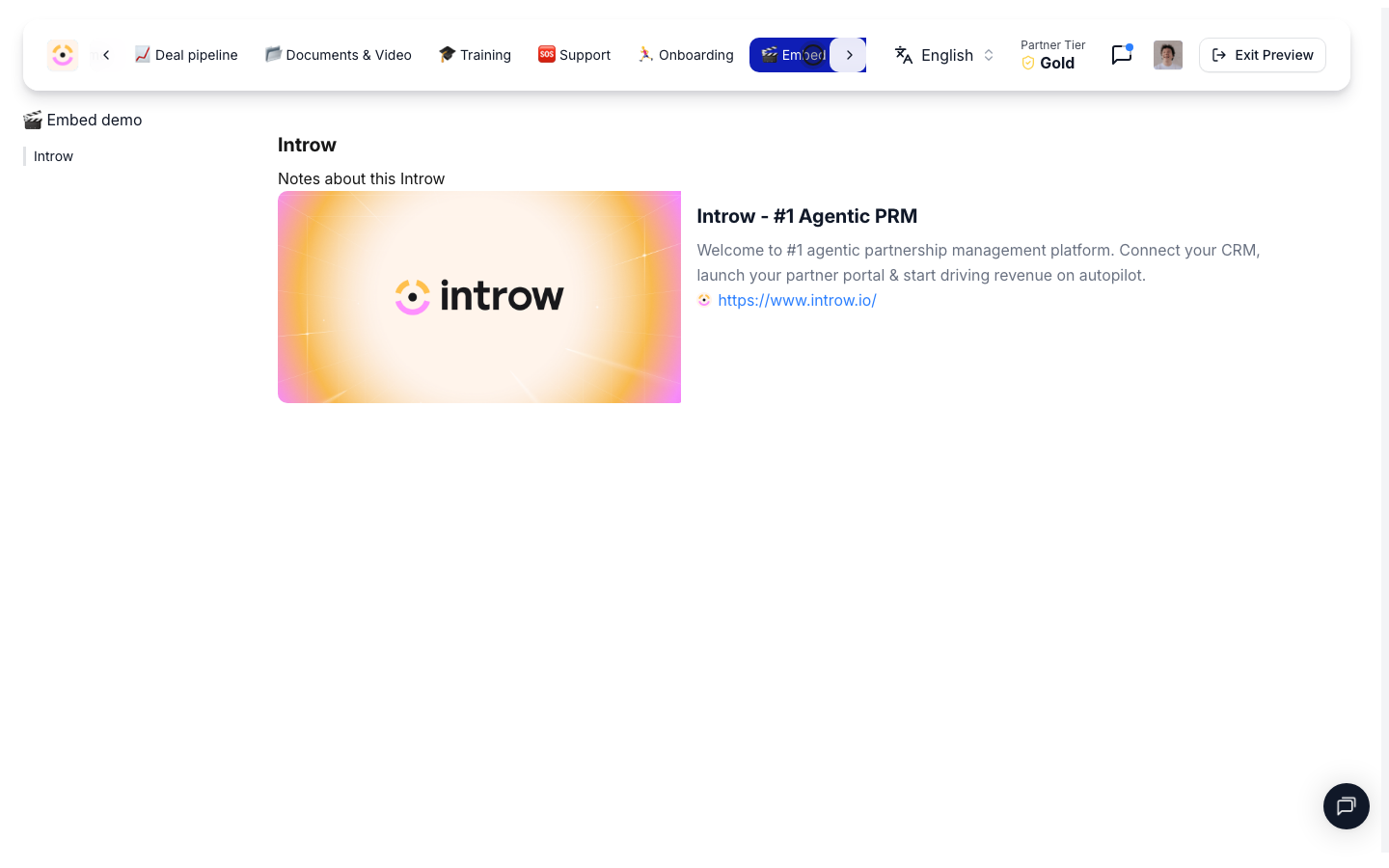 The embed is live for the partner