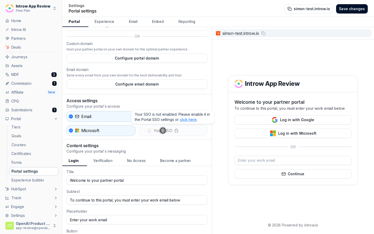 Enable the sign-in methods partners should use