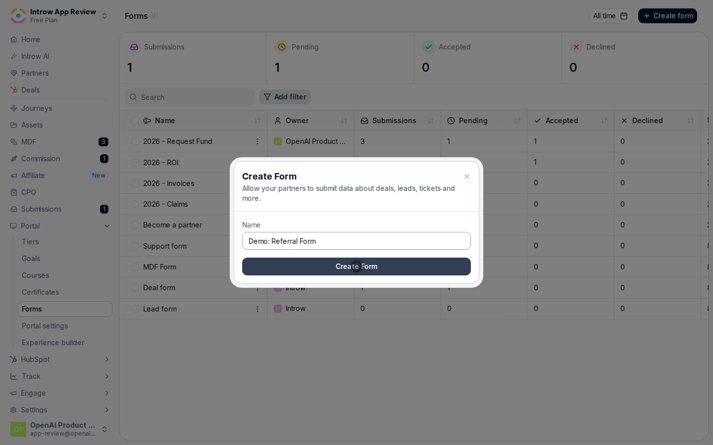 Create the form