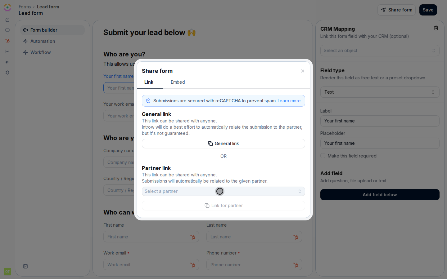 Submit a test and check the credit