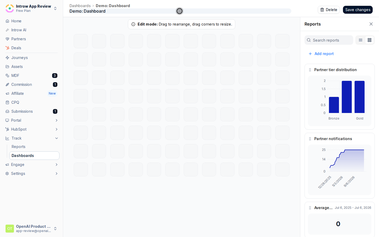Add a dashboard and name it